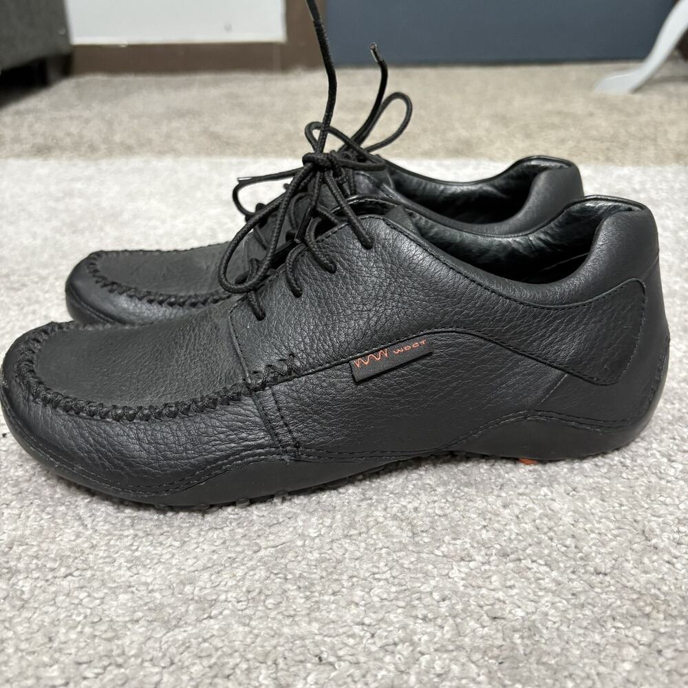 Wolverine Mens Lace Up Black Leather Work Shoe Sneaker Size 8M W07-252